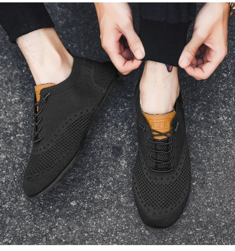 YRZL Men's Shoes Breathable Casual Driving Shoes Indoor Outdoor Men Shoes Loafers Lightweight Comfortable Soft Sole Walking Shoe