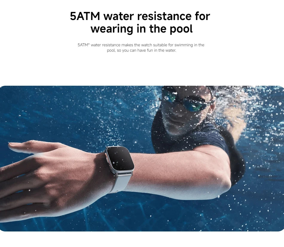 Global Version Redmi Watch 5 Lite 1.96'' AMOLED display 18-Day Battery life Built-in GNSS 5ATM Bluetooth® calling