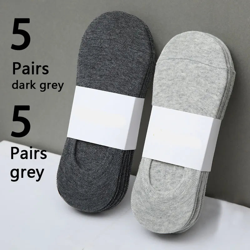10 pairs solid color men socks cardboard breathable sports socks casual boat socks comfortable cotton ankle socks, sizes 38-44