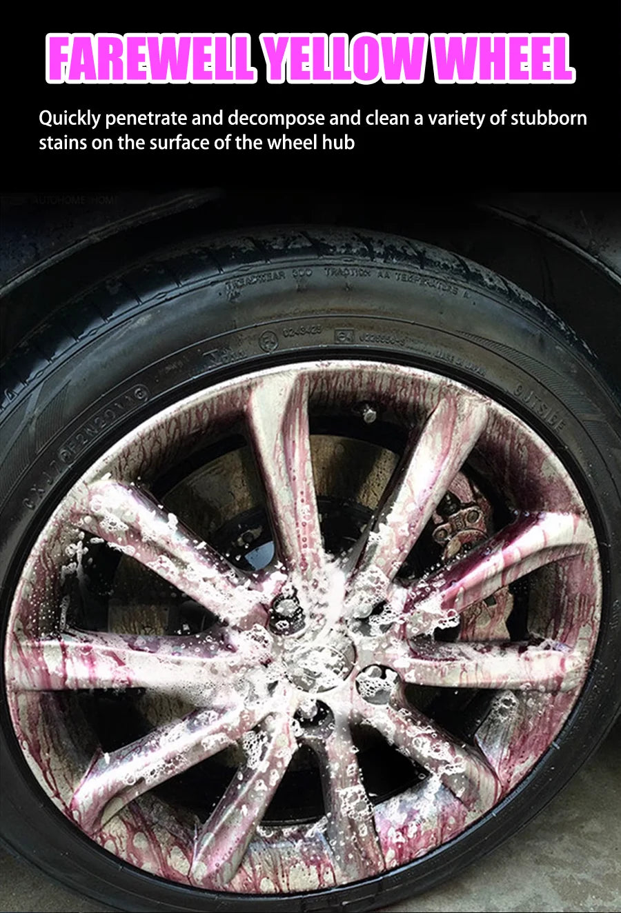 Car Wheels Rim Cleaner Multi Purpose Rust Remover Brake Paint Protect Metal Dust Iron Powder Remover Car Care Chrome Spray