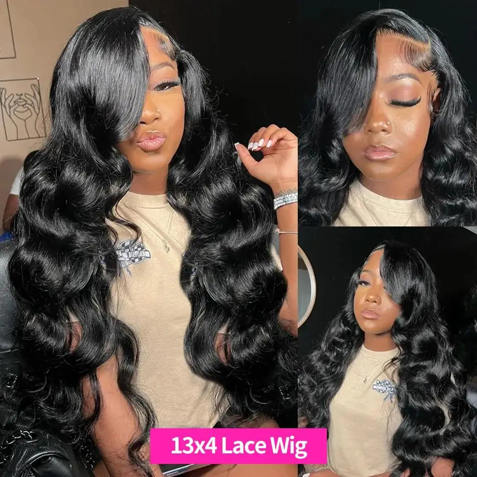 HD Transparent 13x4 13x6 Body Wave Lace Front Wig Pre Plucked 360 Lace Frontal Wig Human Hair Wigs For Women 5x5 Closure Wig
