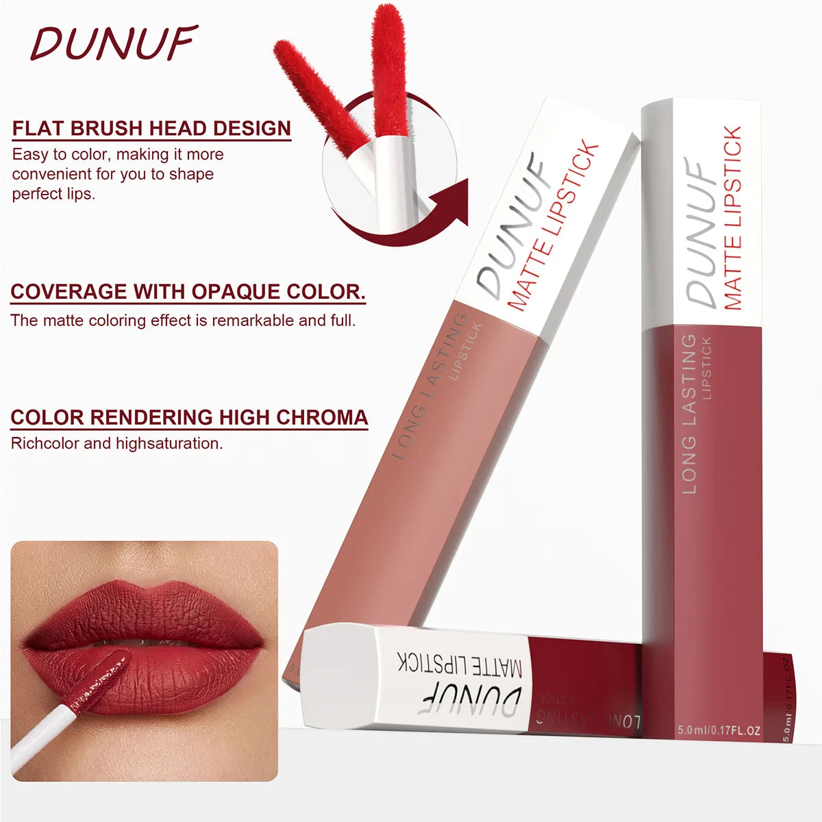Matte Liquid Lipstick Set 8 Pieces Waterproof Non Transfer Lip Glaze Long Wearing Smudge Proof Lip Gloss