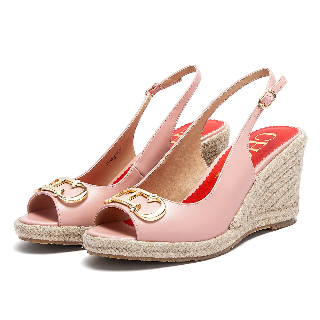 CHCH Women's Sandals Summer New Wedge Fish Mouth High Heel Open Toe Platform Summer Formal Shoes 8.5cm