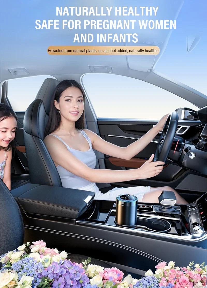 5 Modes Car Mounted Perfume Aromatherapy Automatic Spray Odor Removal Aluminum Alloy Colorful Atmosphere Light Star Ceiling