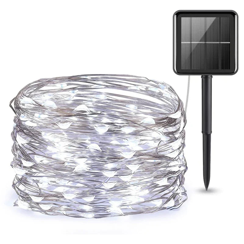 LED Solar Light Outdoor Garden Fairy String Light Led Twinkle Waterproof Lamp for Christmas Patio Tree Party 7m/12m/23m/33m