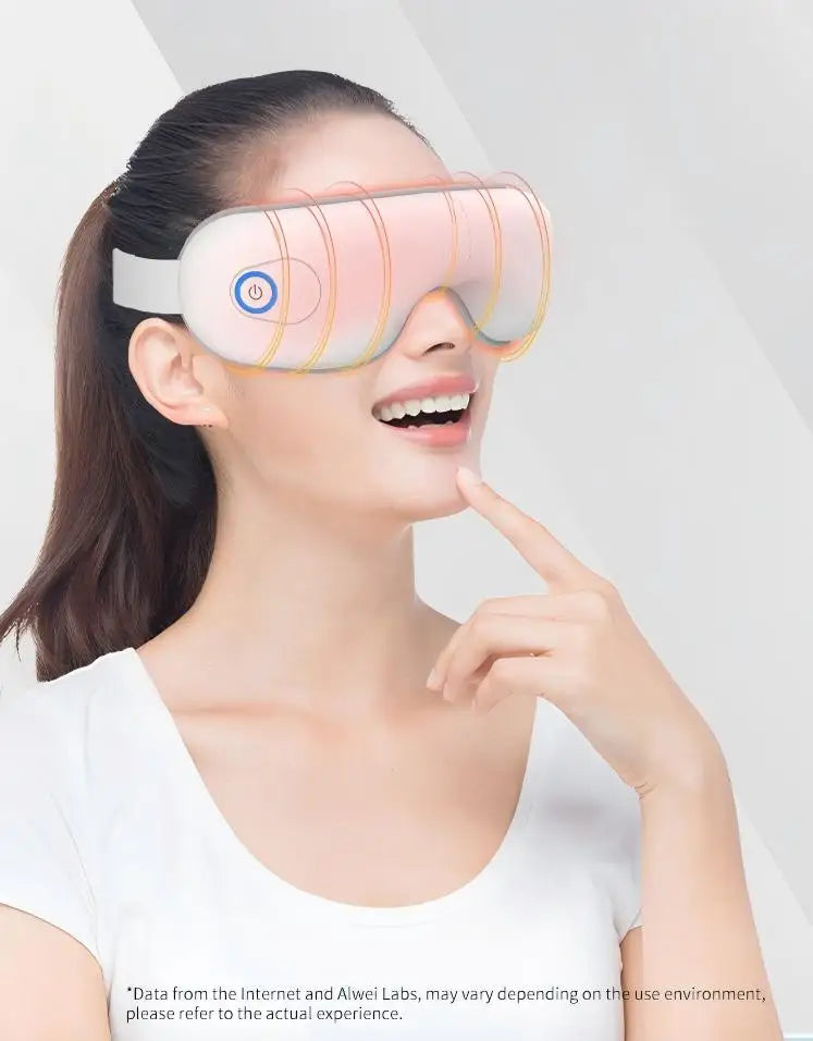 Folding Eye Massager Eye Mask with Bluetooth Music Airbag Compression Eye Care Device Gift for Eye Strain Dry Eye Improve Sleep