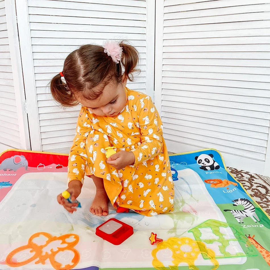 Oversized Magical Water Canvas pens Montessori Toys Learning Blanket Writing  Drawing Repeated Graffiti Painting  toy