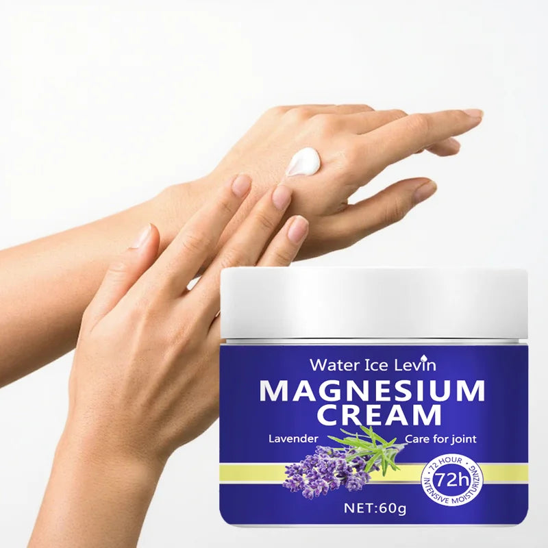 Magnesium Cream with Lavender & Bee Venom, 72H Intensive Moisturize, Nourishes Joints & Skin for Elastic, Smooth Complexion