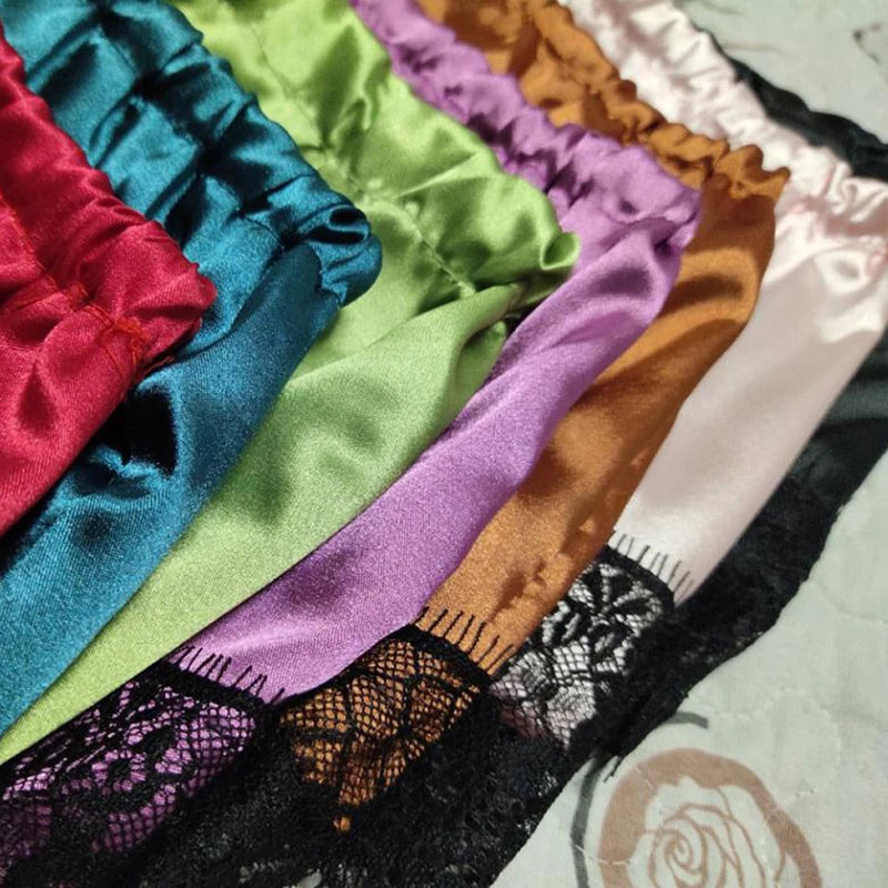 2PCS Womens Lace Sleepwear Lingerie Tops Shorts Set Babydoll Pajamas Nightwear