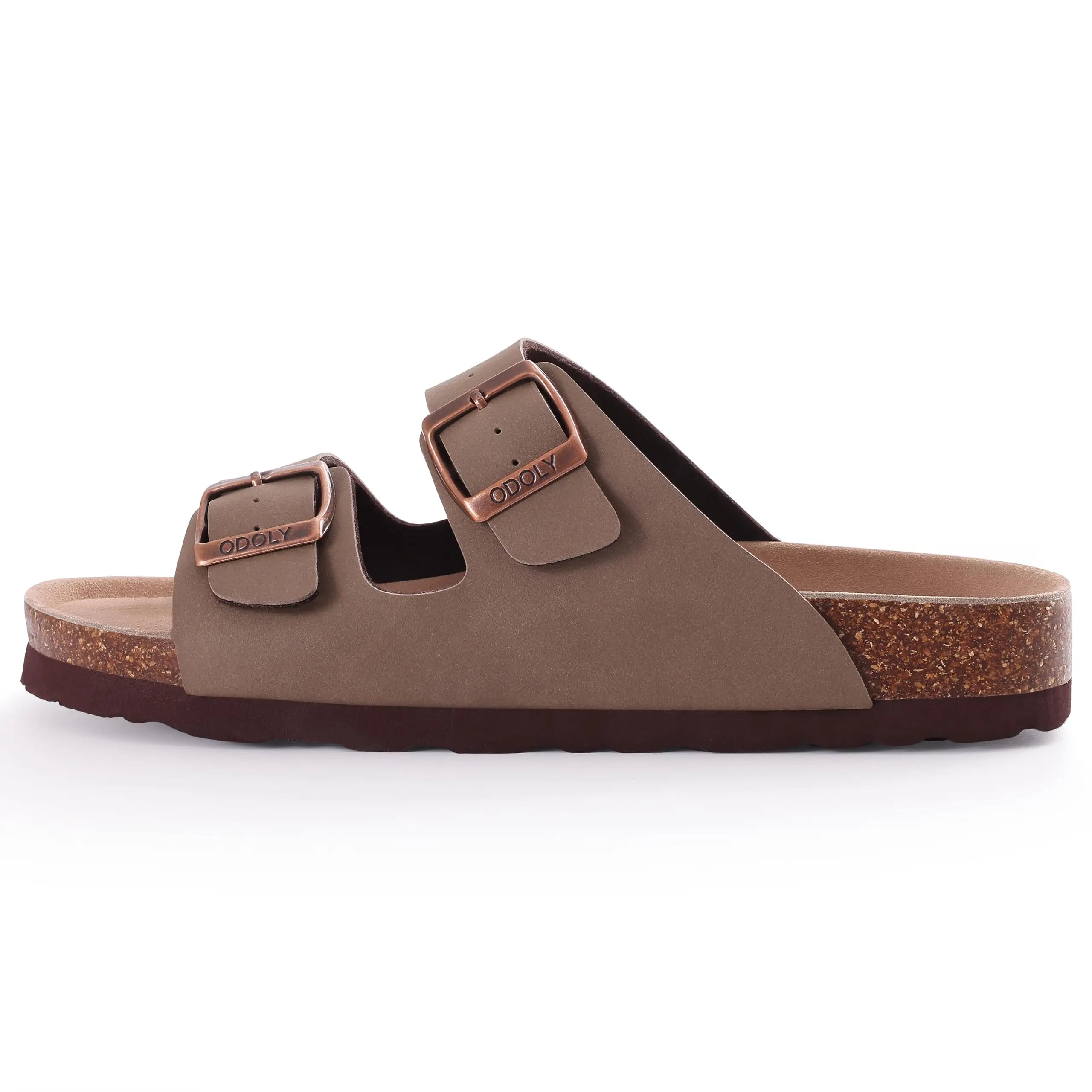 Bebealy Women's Cork Footbed Slide Men Sandal Summer Outdoor Sandals With Adjustable Buckle Beach Sandals Vacation Pool Sandals