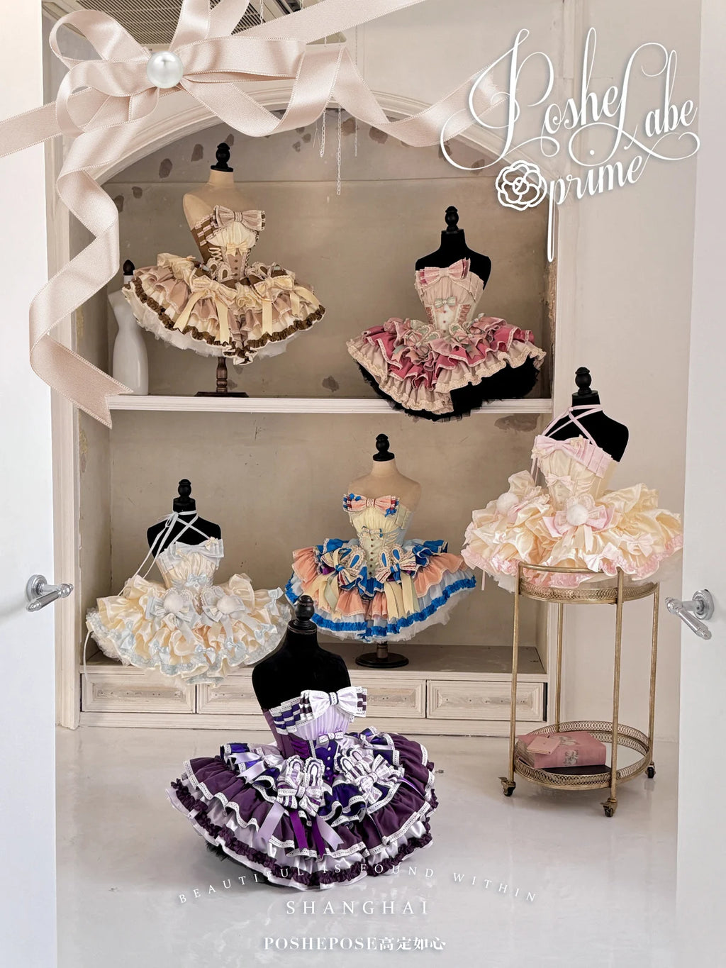 New Girls Birthday Lolita Dress 2026 Spring and Summer Women's Tube Top Satin Bowknot Slim Pettiskirt Short Mini Party Dress