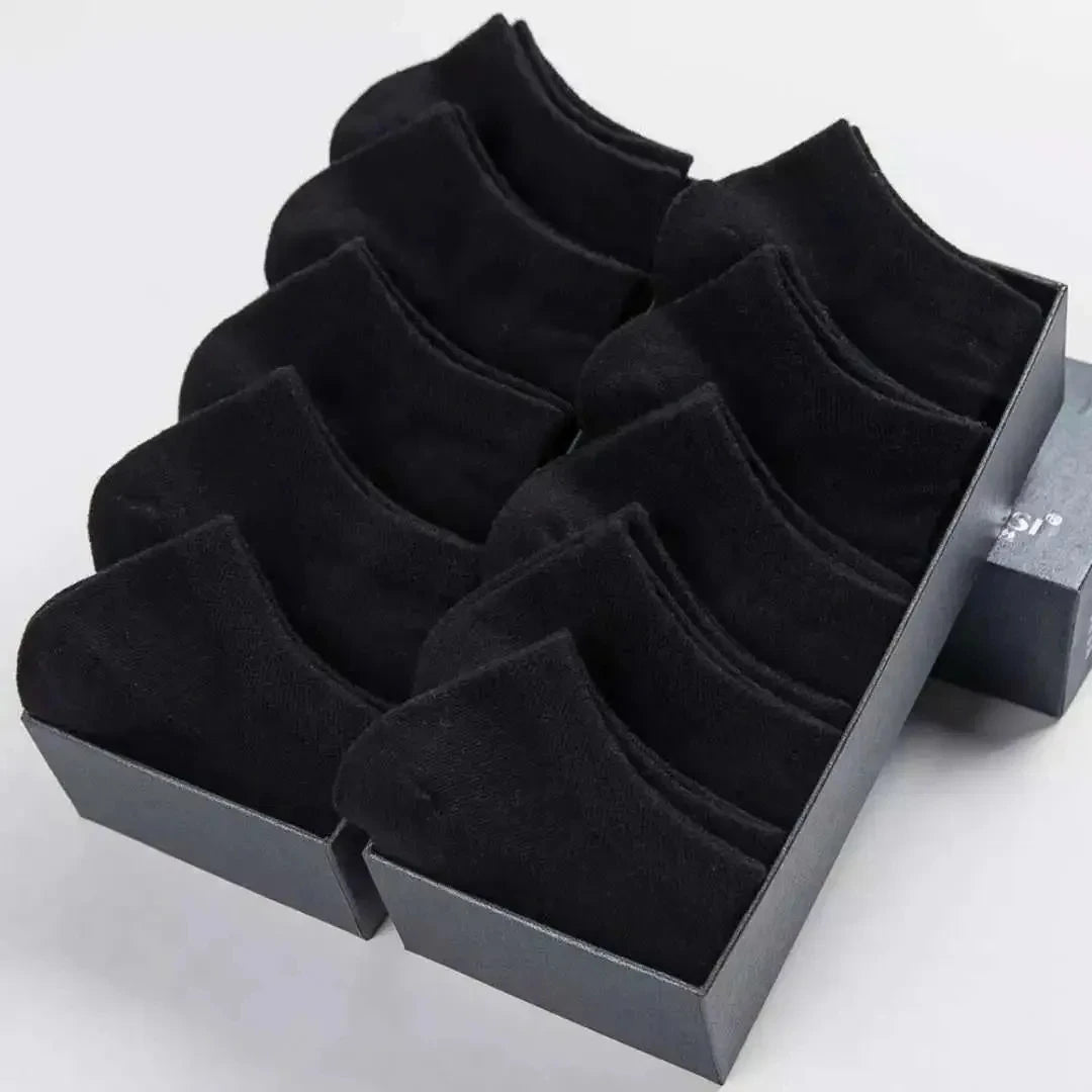 10pairs / Low Black And White Gray Cotton Socks Men's Socks Breathable Sports Socks Men's Short Socks Women's Socks EU37-44