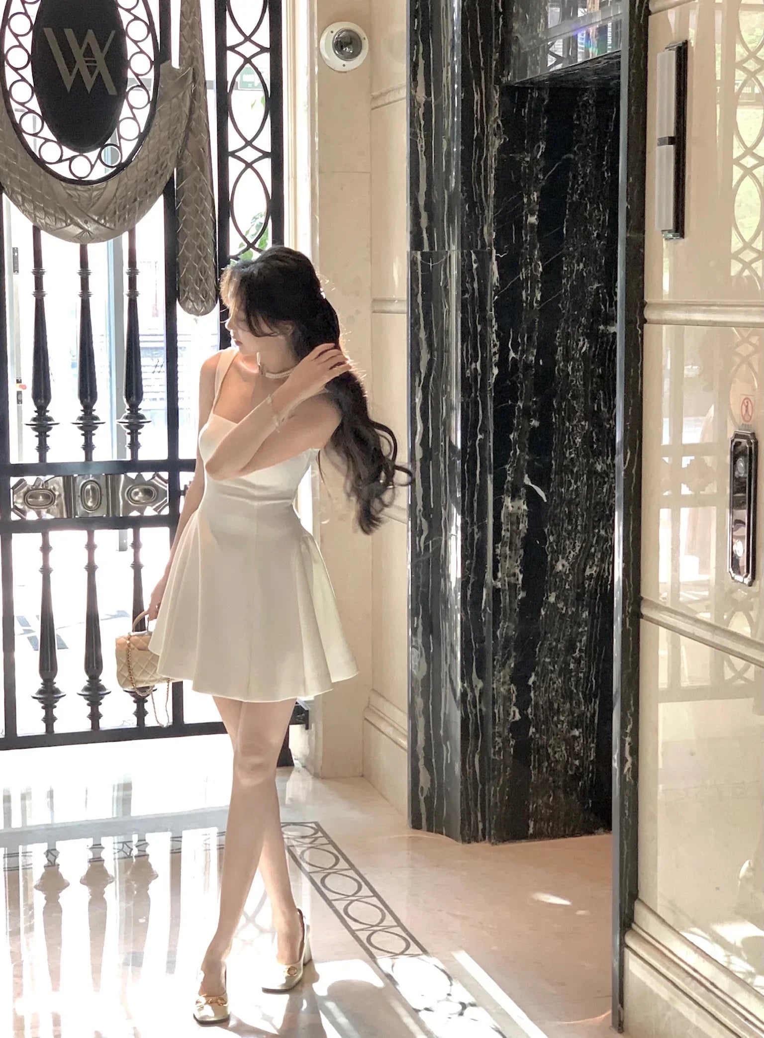 Elegant Korean Fashion Summer Evening Party Red U-neck Sling Dress Lady Casual High Waist Sleeveless Strap Mini Dress for Women