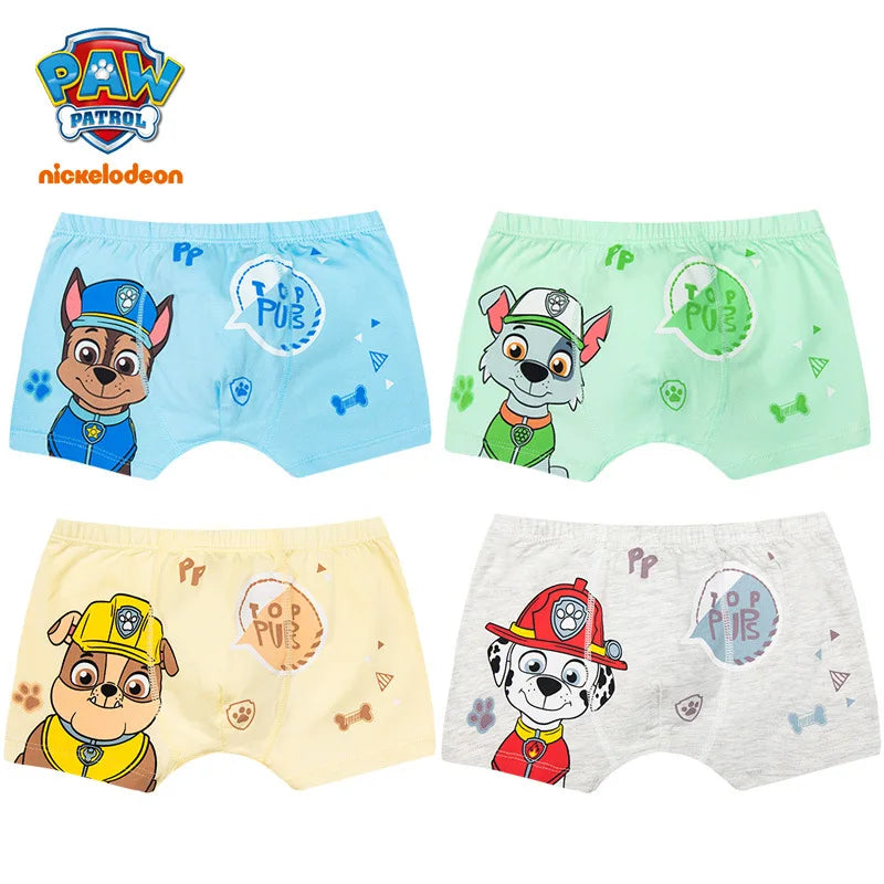 4Pcs/Lot 100% Genuine Paw Patrol Boys Underwears Cotton Children Panties Cartoon Kids Underpants Breathable Briefs for Boy