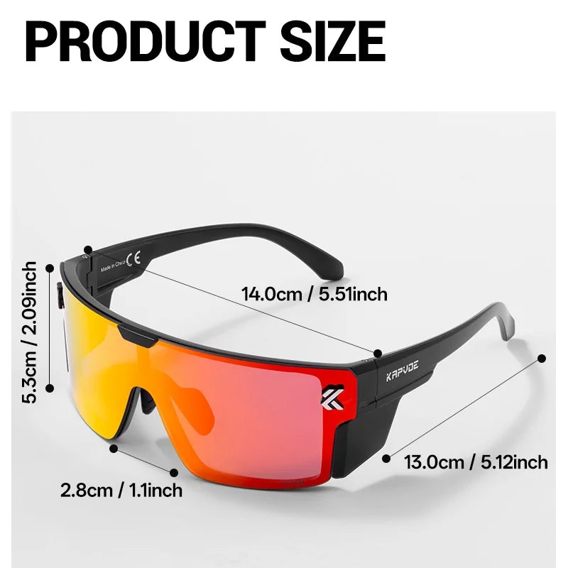 Kapvoe 2026 Hiking Eyewear Cycling Glasses Polarized MTB Bike Sunglasses UV400 Lenses Men Women Sunglasses Protective Glasses