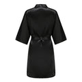 Black Women Silky Satin Robe Wedding Bridal Party Bride Bridesmaid Robes Kimono Loungewear Dressing Gowns