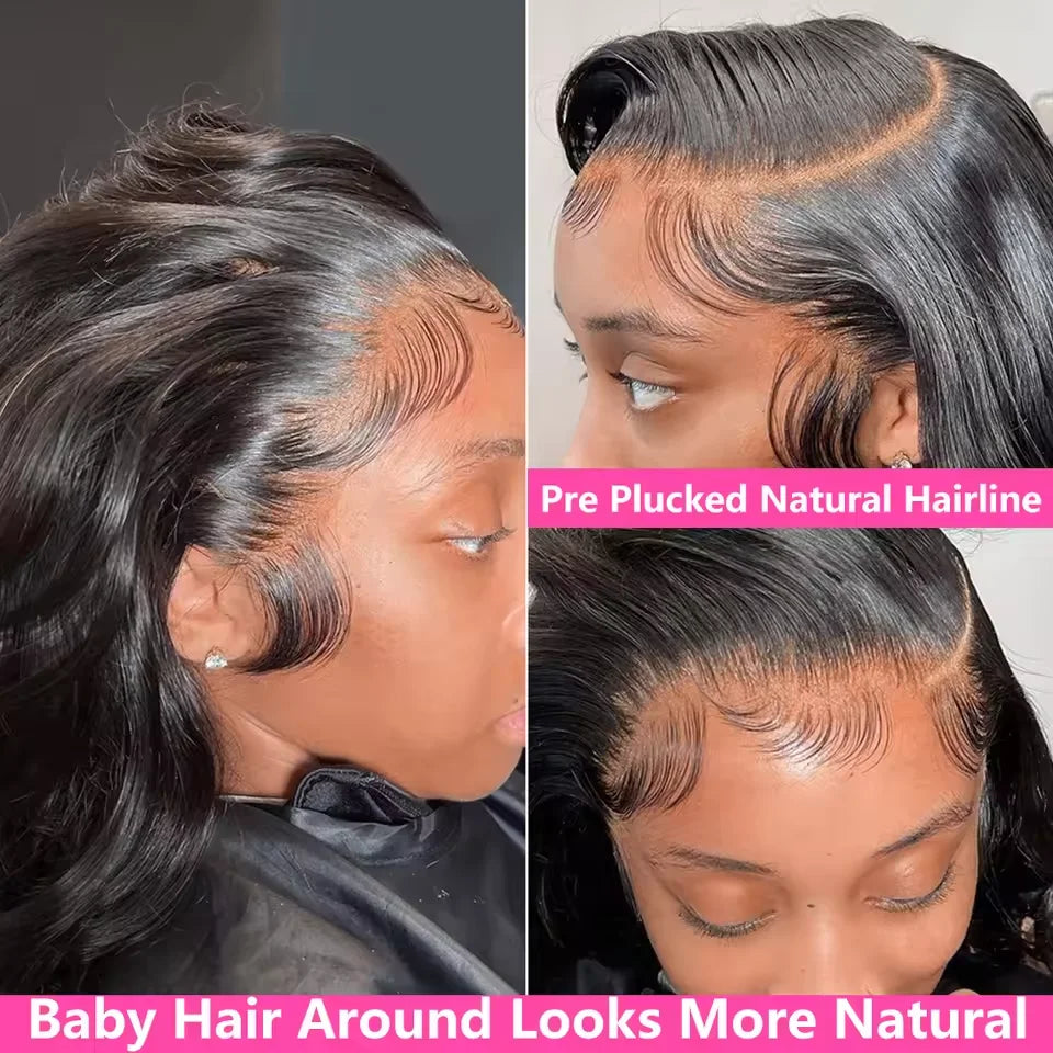 44 Inch Body Wave 13x6 Hd Transparent Lace Frontal Human Hair Wig 360 Brazilian Pre Plucked Lace For Women 13x4 Lace Front Wigs