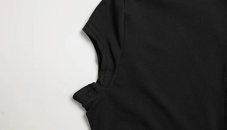 CNYISHE Short Sleeve O Neck Women Dresses Split Metal Buckle Solid Sheath Sexy Club Fashion Evening Party Outfits Female Bodycon