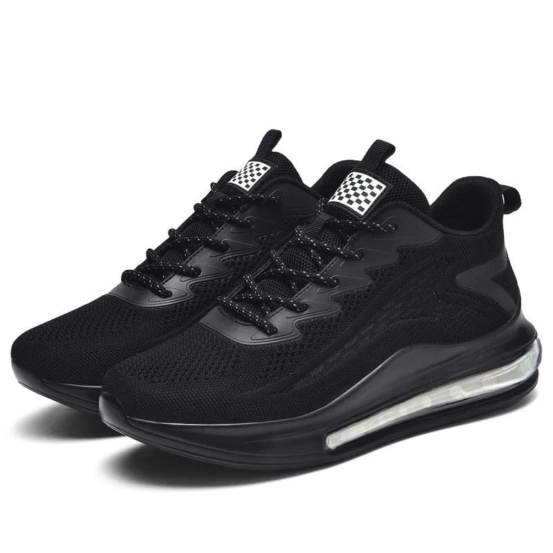 Large size men's shoes breathable lightweight sports shoes outdoor mesh black walking shoes trendy men's casual shoes running sh