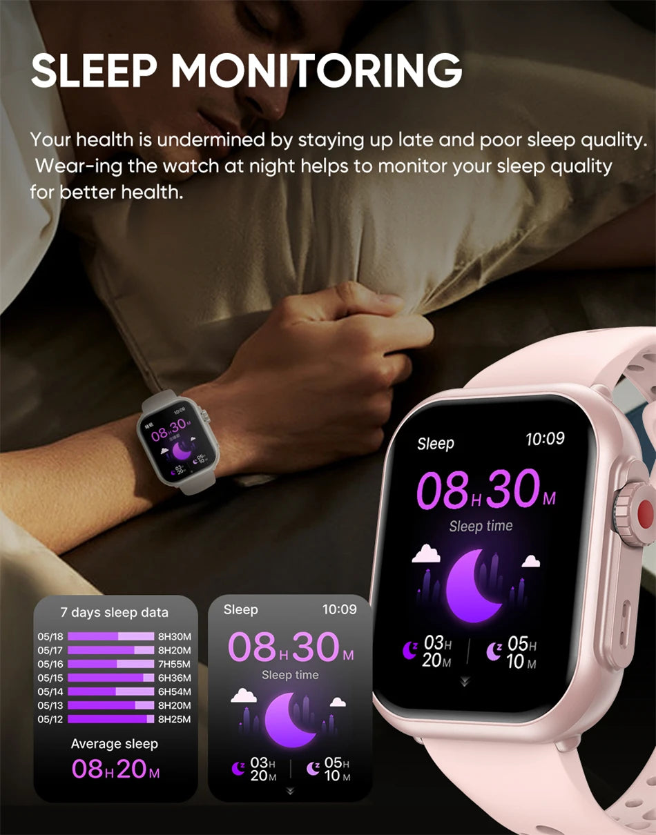 Watch Ultra 2 SE Men Women 1000mAh AMOLED Heart Rate 100+Sport Bluetooth Call GPS Track Waterproof Smart Watch For IOS Android