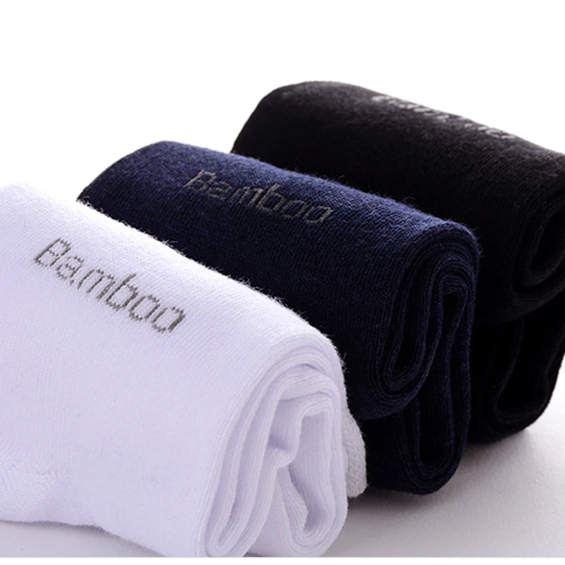 10Pairs/Lot Men Bamboo Socks Brand Comfortable Breathable Casual Business Men's Crew Socks High Quality Guarantee Sox Male Gift