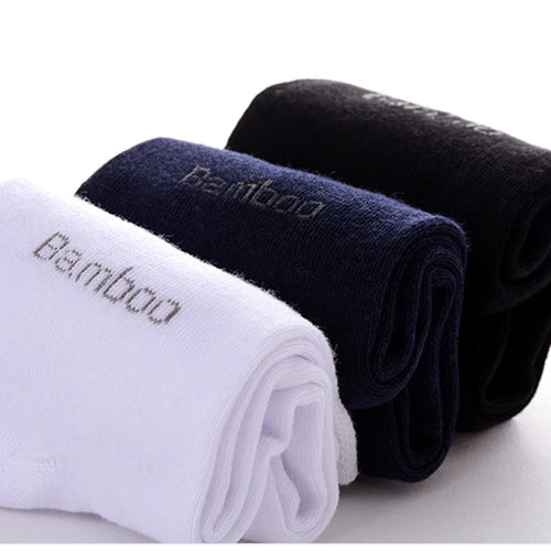 10Pairs/Lot Men Bamboo Socks Brand Comfortable Breathable Casual Business Men's Crew Socks High Quality Guarantee Sox Male Gift