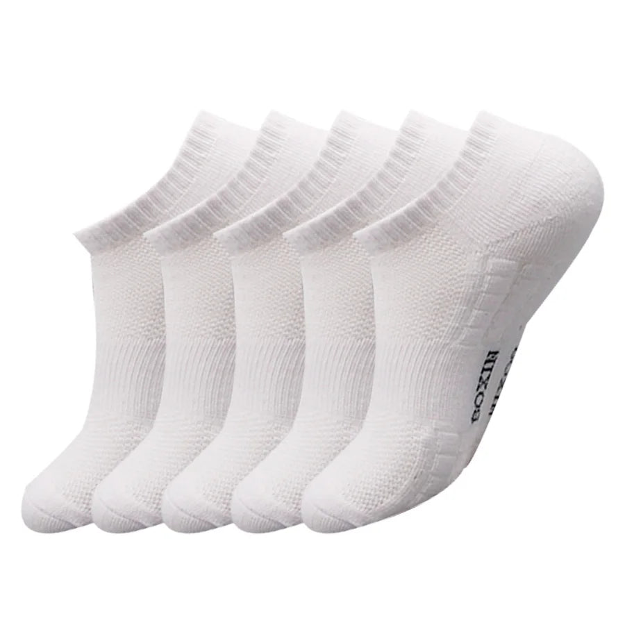 5/10/20 Pairs New Cool Men Black White Warm Socks Set Autumn Winter Male Solid Color Sport Short Socks For Men Dropshipping