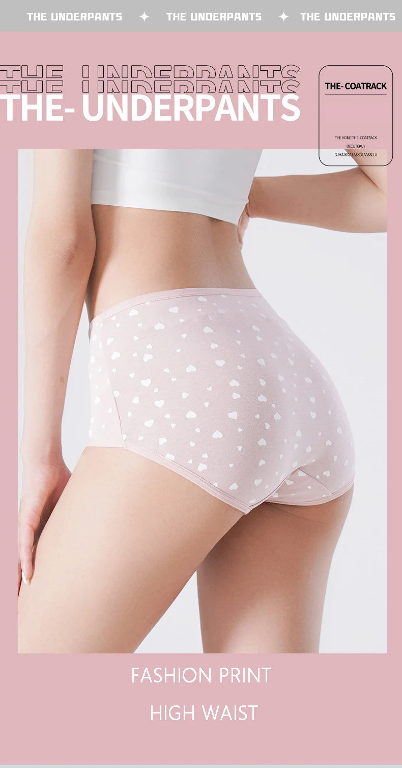 4Pcs Plus Size M-5XL Panties Women Cotton High Waist Slimming Underwear Seamless Girls Briefs Sexy Female Breathable Lingerie