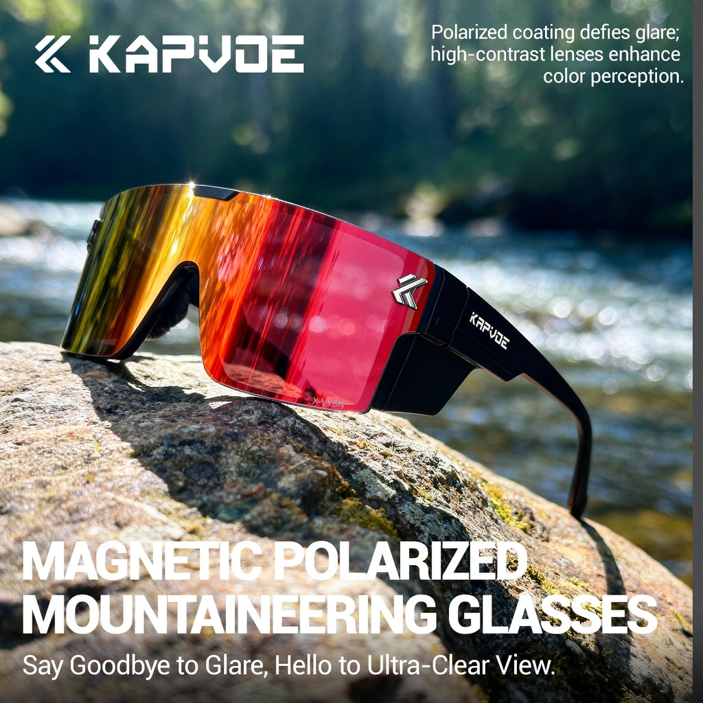 Kapvoe 2026 Hiking Eyewear Cycling Glasses Polarized MTB Bike Sunglasses UV400 Lenses Men Women Sunglasses Protective Glasses
