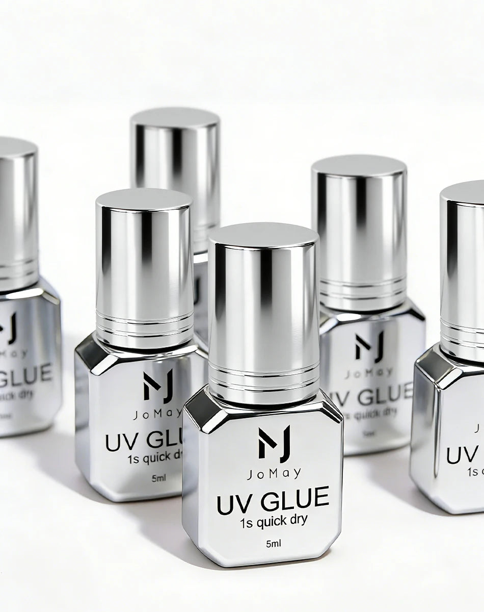 JOMAY UV Glue Lash Glue Extra Strong Eyelash Glue Extension Supplies UV Glue 5ML Waterproof Adhesive 3 bottles