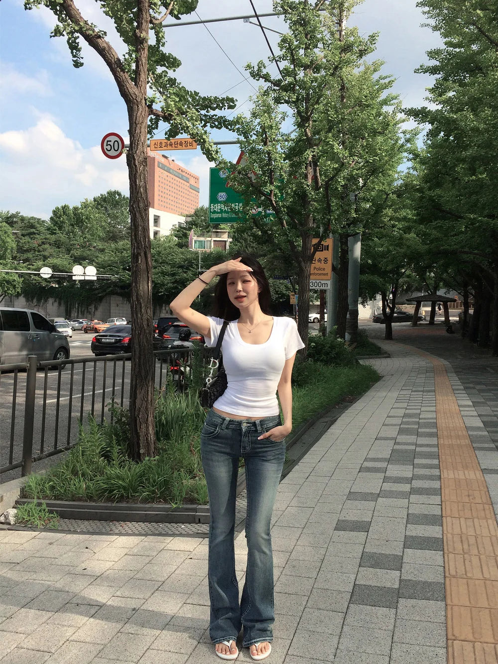 Gothic Buddha Head Womens Jeans Y2K Clothes Hip Hop Pocket Embroidery Vintage Blue Baggy Jeans Low Waist Wide Leg Trousers