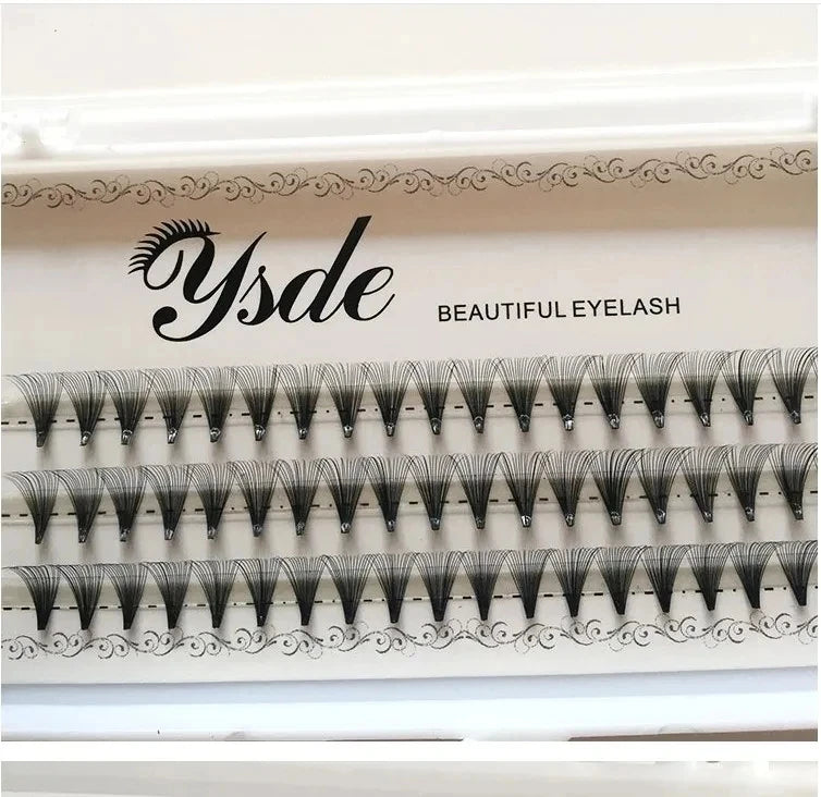 HBZGTLAD 8-18mm 60 bundles/Set Natural 6/10/20D Black 0.07mm fiber Lashes False Eyelashes Extension Beauty Tips Big eye tools