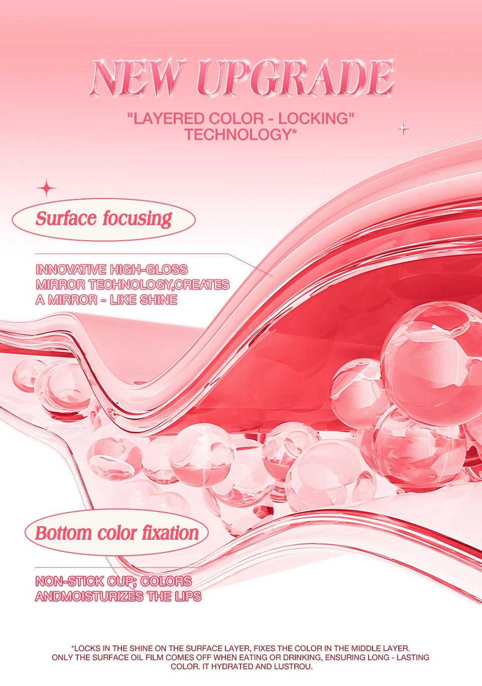 O.TWO.O Liquid Lip Gloss Lipstick Glossy Finish High-Shine Long Lasting Moisturize Non-Stick Glassy Lips Glossy Lip Stain Makeup