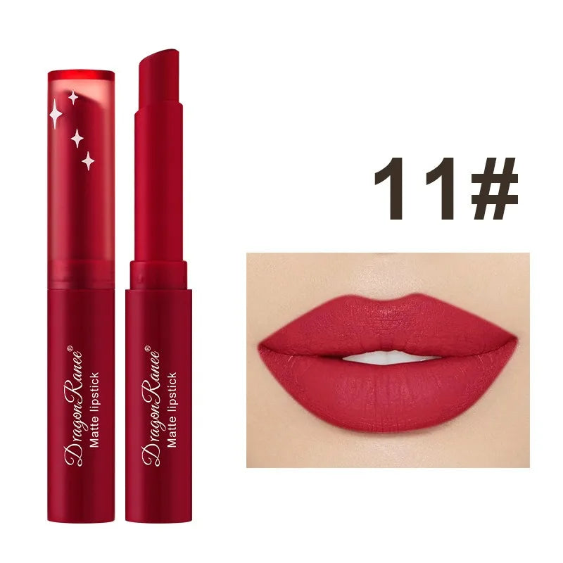 Nude Pink Matte Lipstick 12 Color Waterproof Long Lasting Lip Sticks Not Fading Sexy Red Velvet Solid Lip Gloss Women Lip Makeup