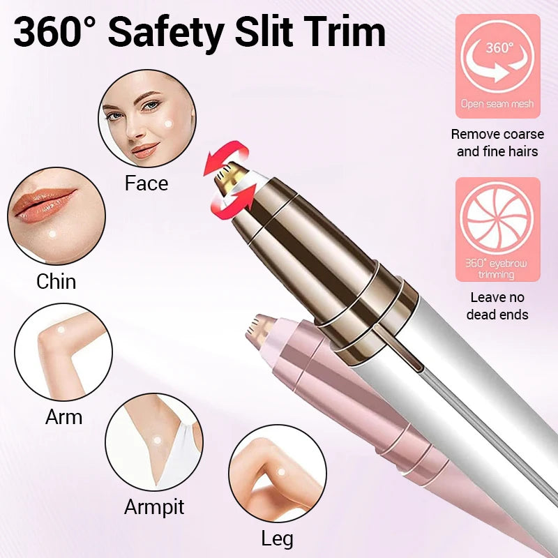 Electric Eyebrow Trimmer Security Hair Removal Eye Brow Epilator USB Charger Mini Shaper Shaver Hair Removal Painless Beauty