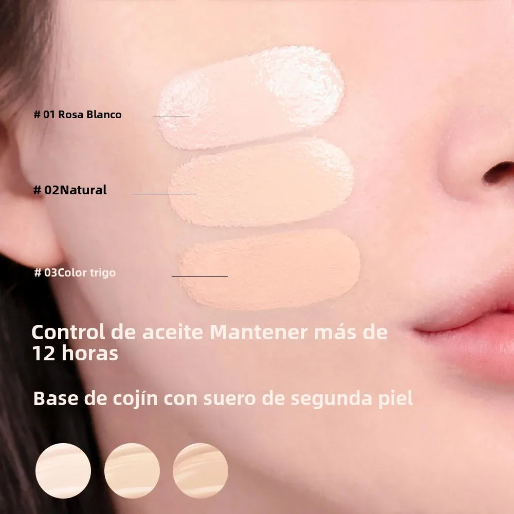 O.TWO.O Cushion Foundation 3 Colors Air Cushion BB Cream Full Coverage Breatheable Concealer Waterproof Face Foundation
