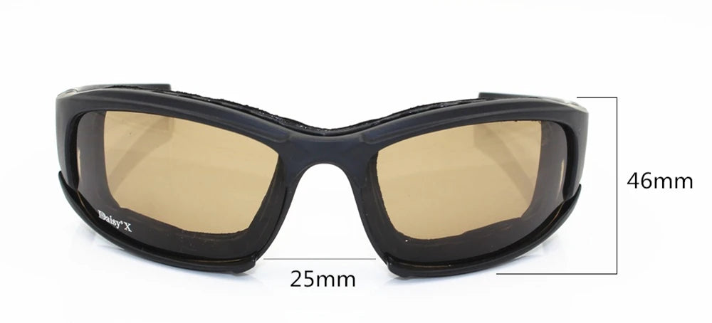 Daisy X7 Moto Glasses Men Military Polarized Sunglasses Bullet-proof Airsoft Shooting Gafas Lens Motorcycle Cycling Goggles