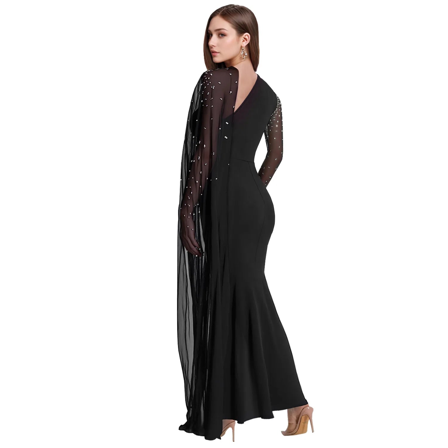 African Dresses For Women 2025 New Elegant Africa Clothing Turkey Wedding Party Long Dress Luxury rhinestone party dress Outfits