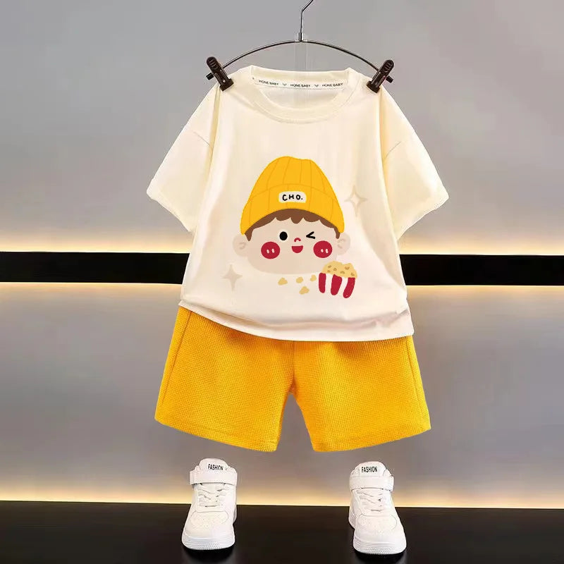 Baby Clothes Summer Children's Casual Sets Cute Fashion Suit Infants Tops and Shorts Two Piece Set