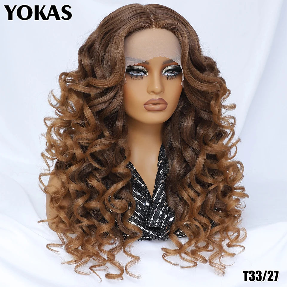 Latisha Lace Front Wigs Synthetic 24 Inch T Part Wigs For Afro Women Latisha Sensational Wigs With Baby Hair For African Female