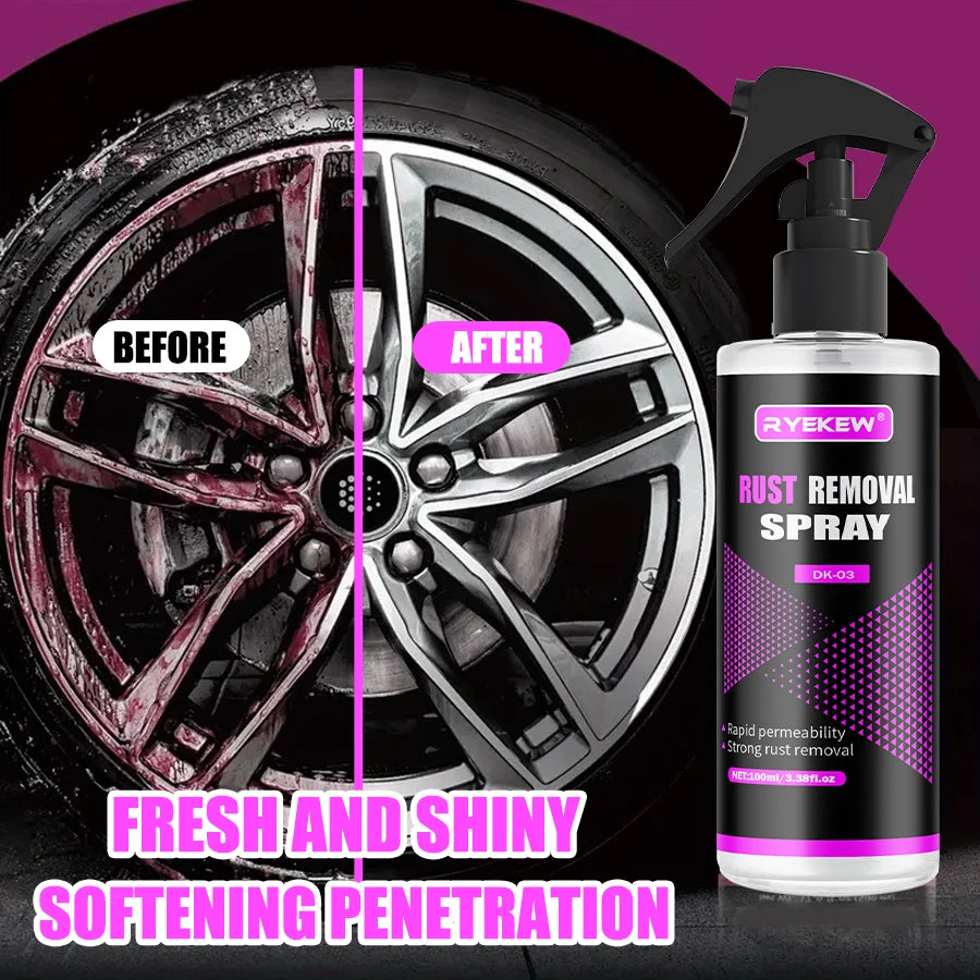 Car Wheels Rim Cleaner Multi Purpose Rust Remover Brake Paint Protect Metal Dust Iron Powder Remover Car Care Chrome Spray
