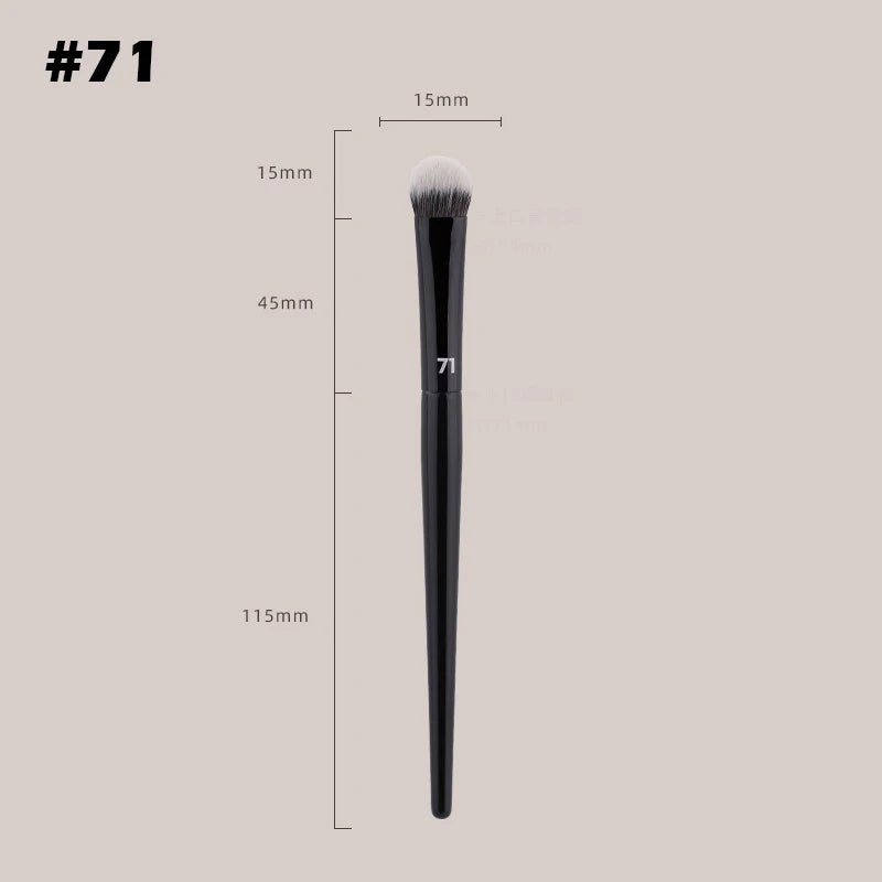 Single Flat Round Tube Flat Head Foundation Brush Concealer Makeup Brush Face Contour Foundation Makeup Tool