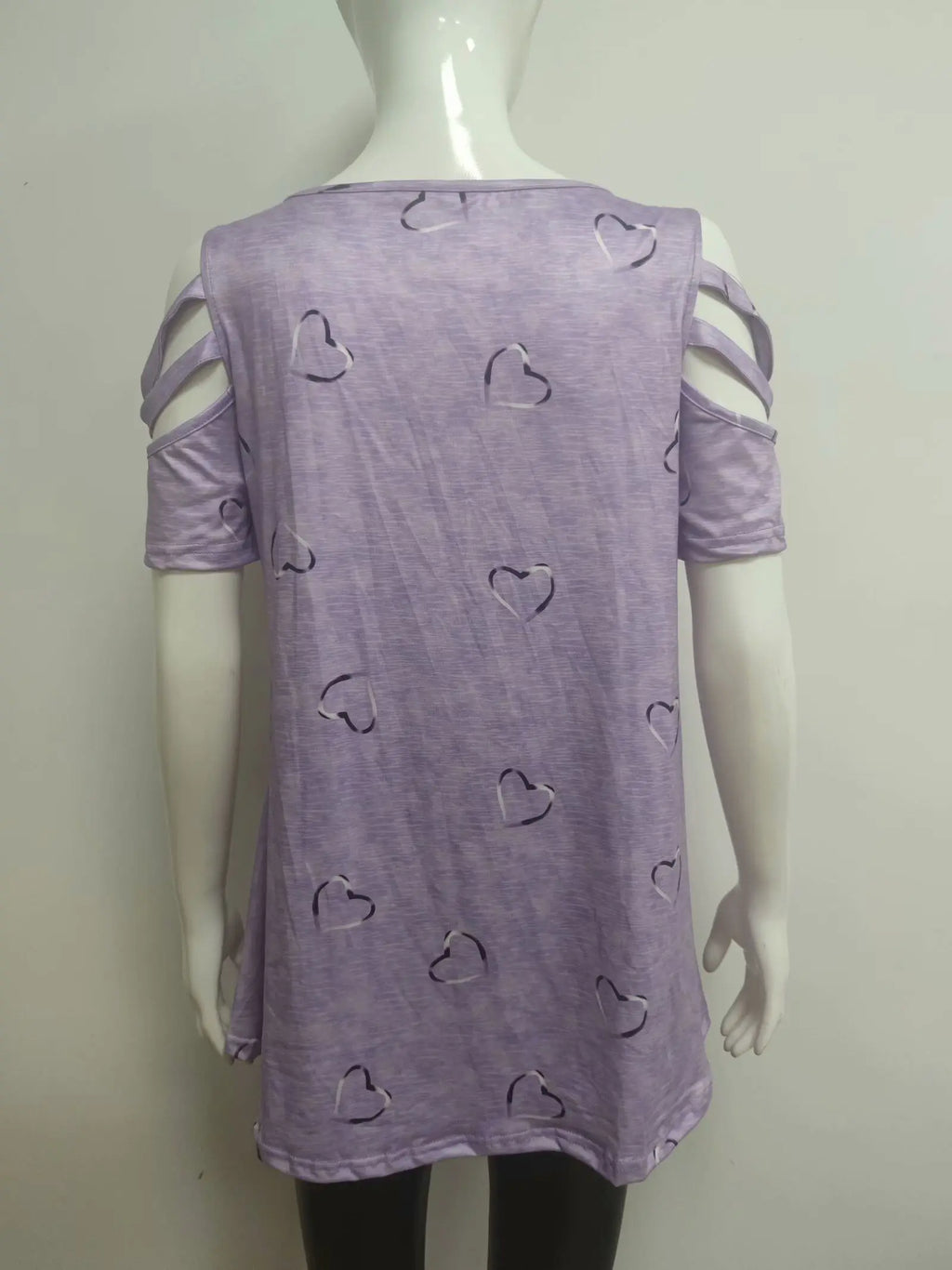 2024 Summer Women's V-Neck Zipper Printed Short Sleeve Tops Loose T-Shirts