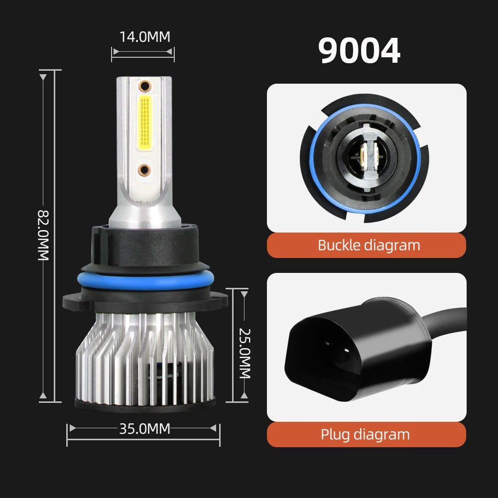 30000LM H4 H7 H11 9005 HB3 9006 HB4 9004 9007 LED Headlight Bulbs 300W High Power Auto Headlamp Bulbs 6000K 12V Car Fog Lamps