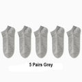 10pairs / Low Black And White Gray Cotton Socks Men's Socks Breathable Sports Socks Men's Short Socks Women's Socks EU37-44