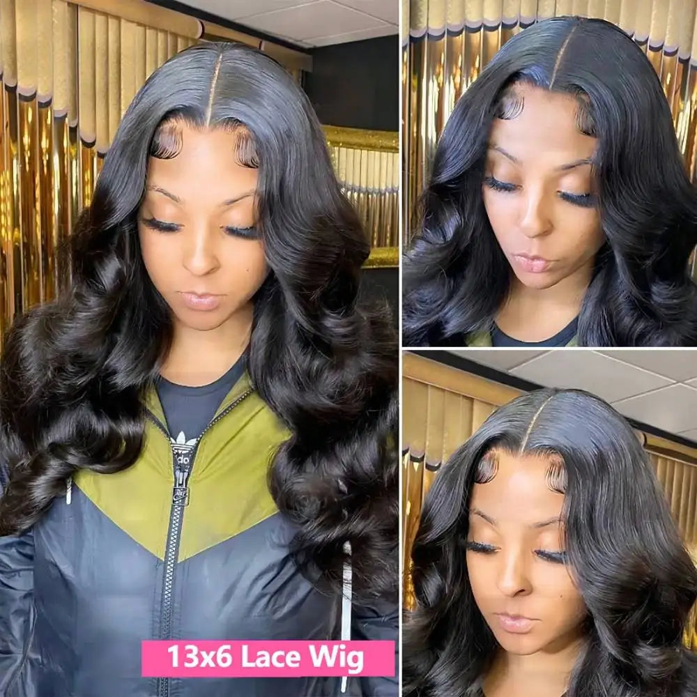 HD Transparent 13x4 13x6 Body Wave Lace Front Wig Pre Plucked 360 Lace Frontal Wig Human Hair Wigs For Women 5x5 Closure Wig