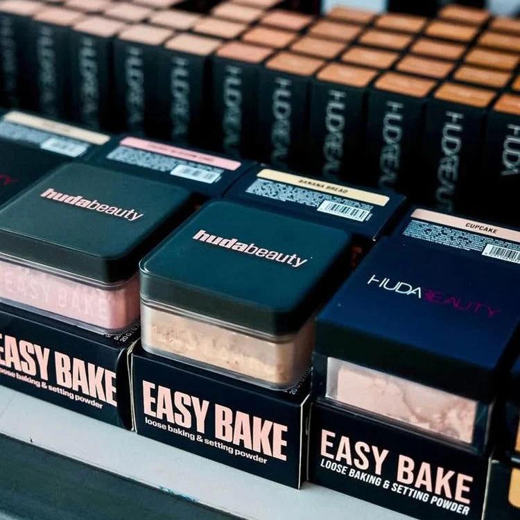 New Huda Easy Bake Fragrance Free Loose Baking and Setting Powder Brand Beauty Oil Control Matte Waterproof Brightening Makeup