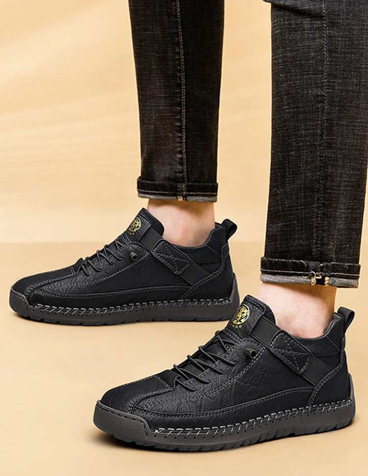 CLOHOO Handmade Men's High-Top Sport Casual Boots Breathable Outdoor Wear with Extended Size Options Classic Ankle Boots