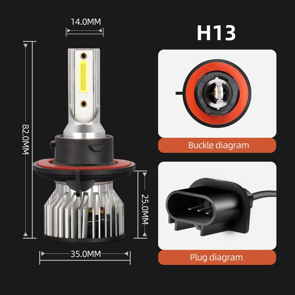 30000LM H4 H7 H11 9005 HB3 9006 HB4 9004 9007 LED Headlight Bulbs 300W High Power Auto Headlamp Bulbs 6000K 12V Car Fog Lamps