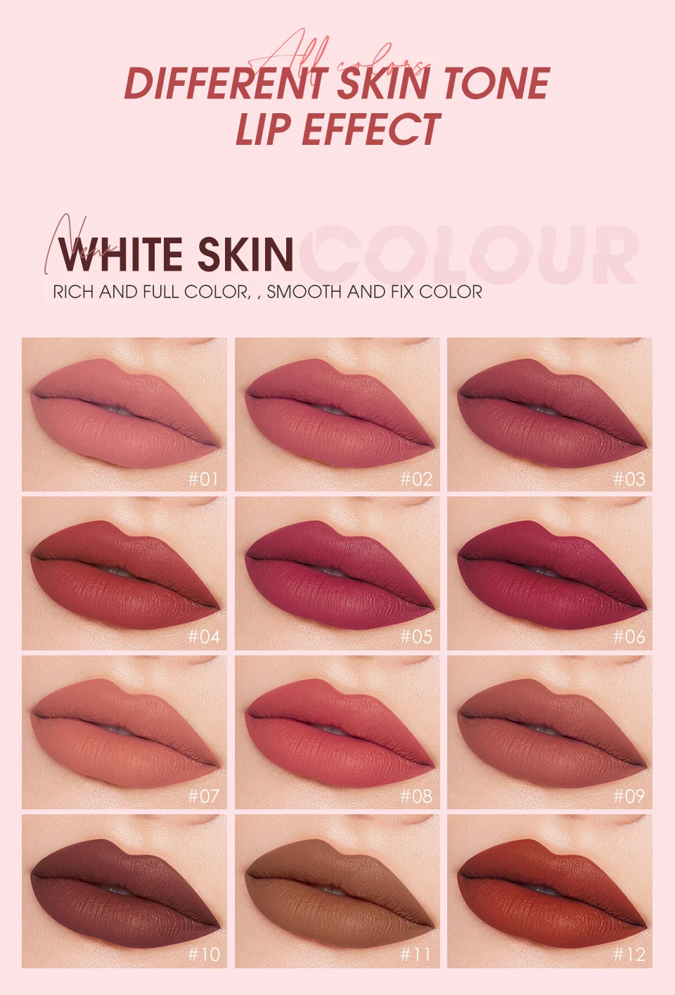 Velvet Matte Lip Gloss Tint 12 Shades Waterproof Long Lasting Nonstick Cup Liquid Lipstick Makeup Cosmetics For Women